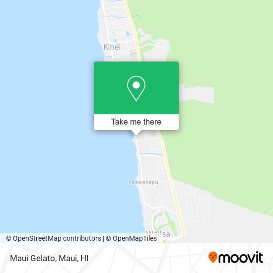 Mapa de Maui Gelato