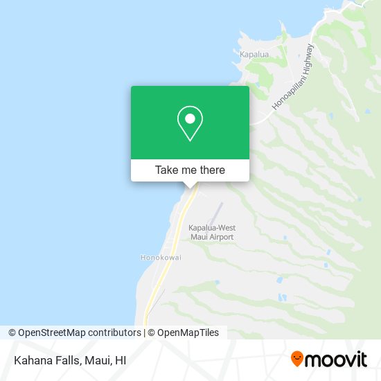 Kahana Falls map