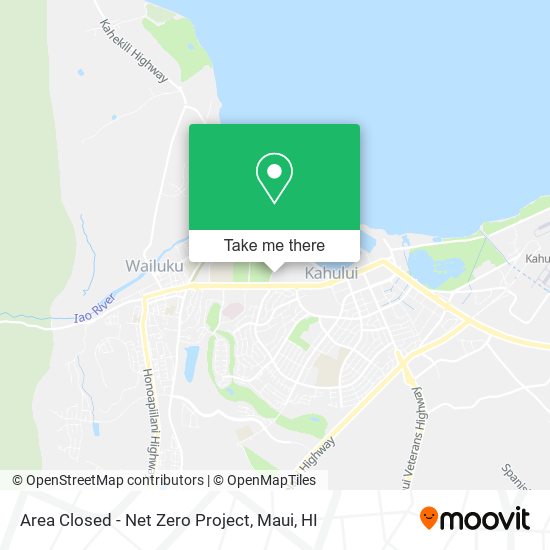 Area Closed - Net Zero Project map