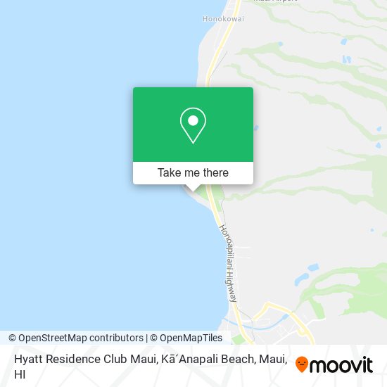 Mapa de Hyatt Residence Club Maui, KāʻAnapali Beach