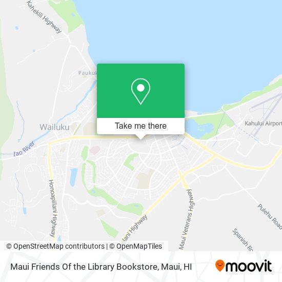 Maui Friends Of the Library Bookstore map