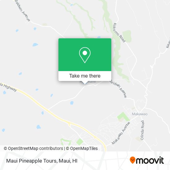 Maui Pineapple Tours map