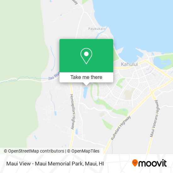 Mapa de Maui View - Maui Memorial Park