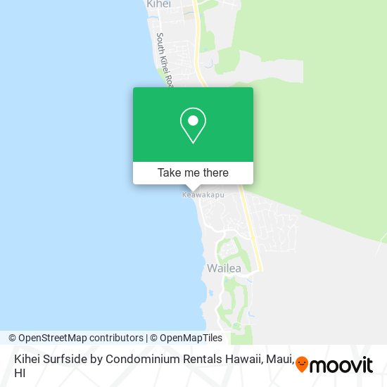 Kihei Surfside by Condominium Rentals Hawaii map