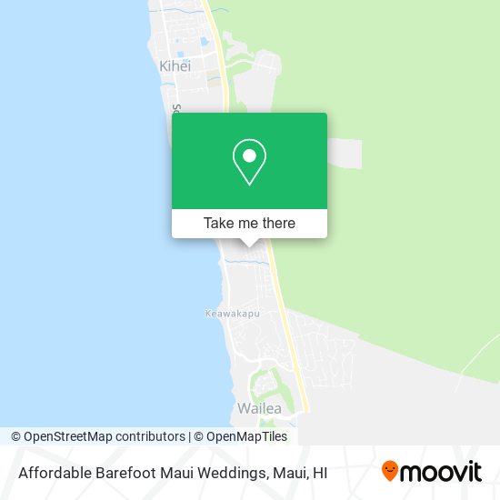 Mapa de Affordable Barefoot Maui Weddings