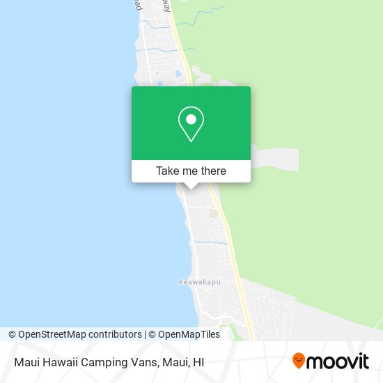 Mapa de Maui Hawaii Camping Vans