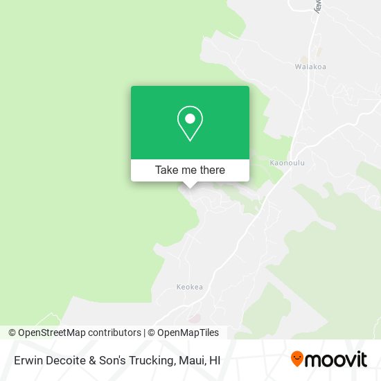 Erwin Decoite & Son's Trucking map