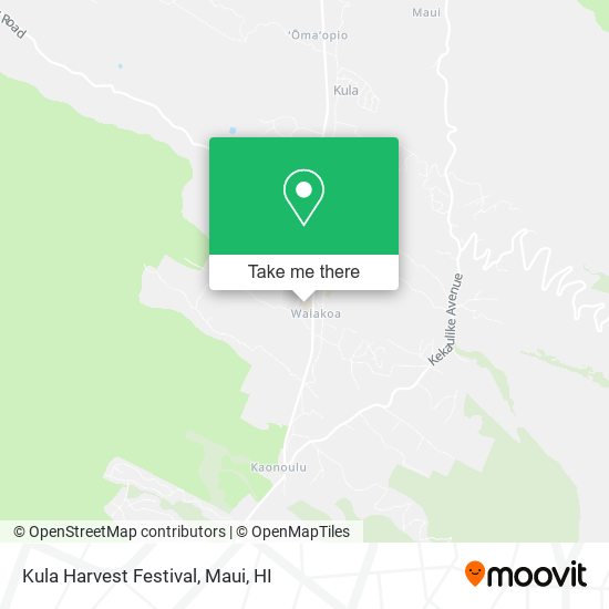 Kula Harvest Festival map