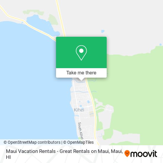 Maui Vacation Rentals - Great Rentals on Maui map