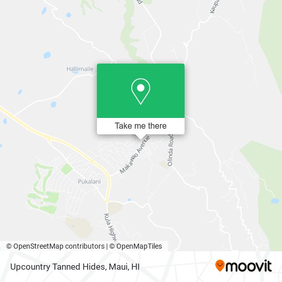 Upcountry Tanned Hides map