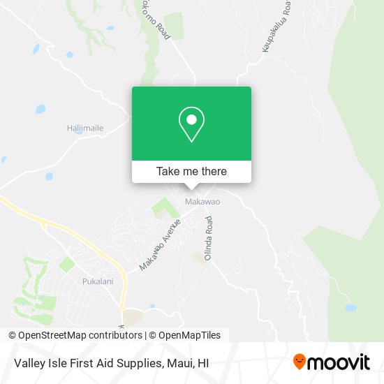 Valley Isle First Aid Supplies map
