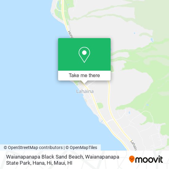 Waianapanapa Black Sand Beach, Waianapanapa State Park, Hana, Hi map