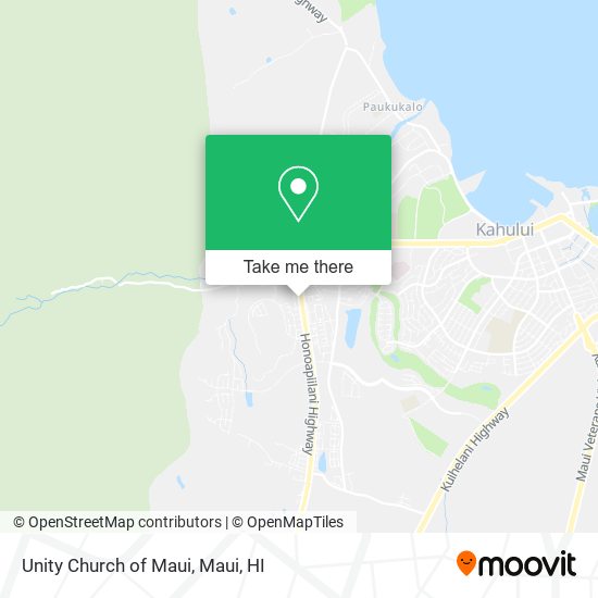 Unity Church of Maui map