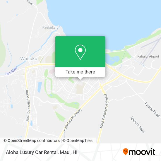 Aloha Luxury Car Rental map