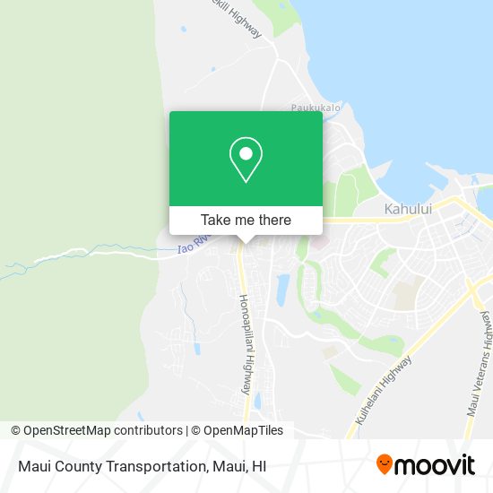 Maui County Transportation map