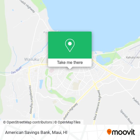 American Savings Bank map