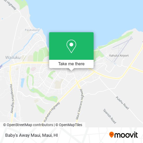 Baby's Away Maui map