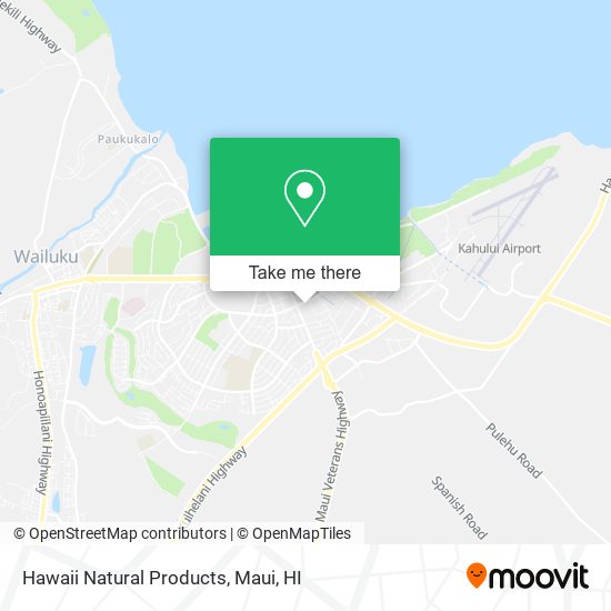 Hawaii Natural Products map