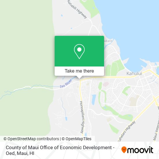 County of Maui Office of Economic Development - Oed map