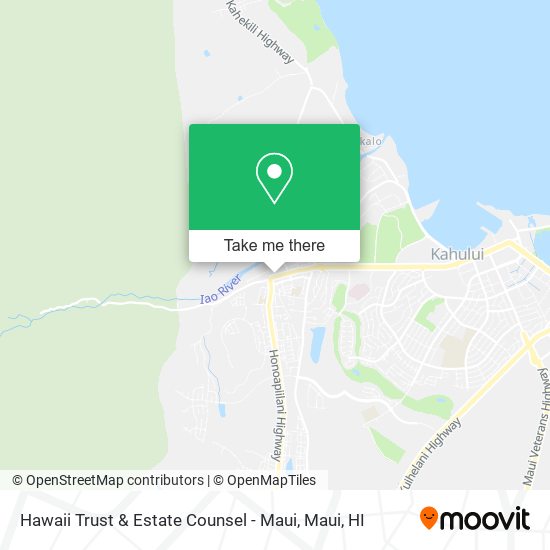 Hawaii Trust & Estate Counsel - Maui map