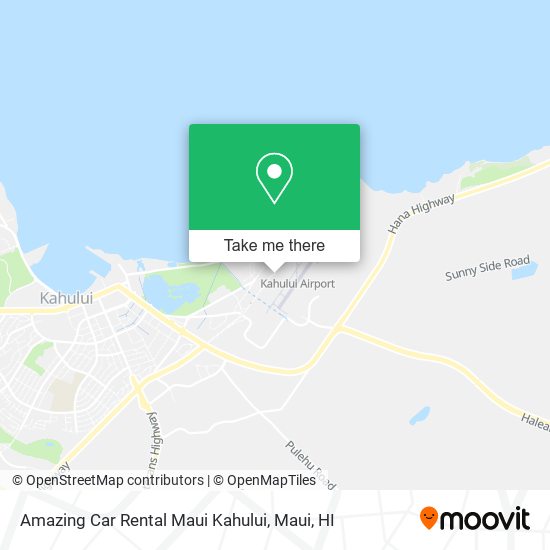Amazing Car Rental Maui Kahului map
