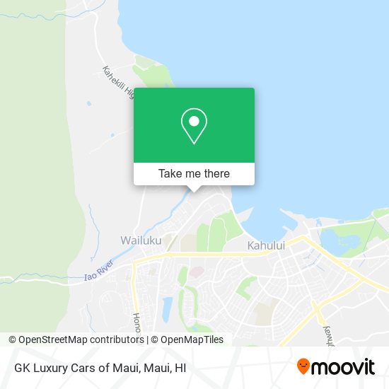 GK Luxury Cars of Maui map