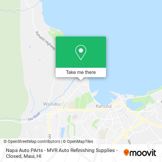 Mapa de Napa Auto PArts - MVR Auto Refinishing Supplies - Closed