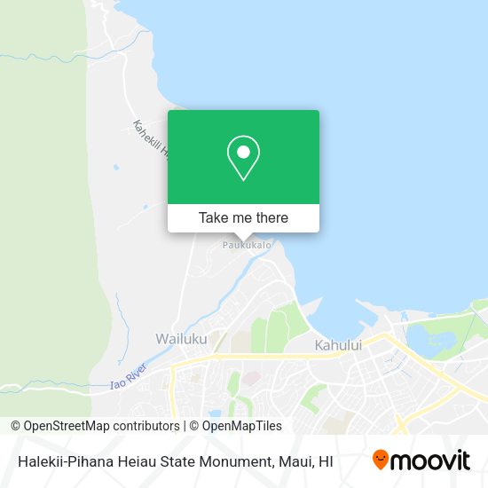 Halekii-Pihana Heiau State Monument map