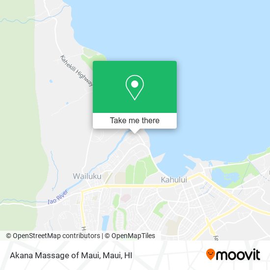 Akana Massage of Maui map