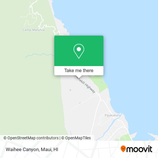 Waihee Canyon map