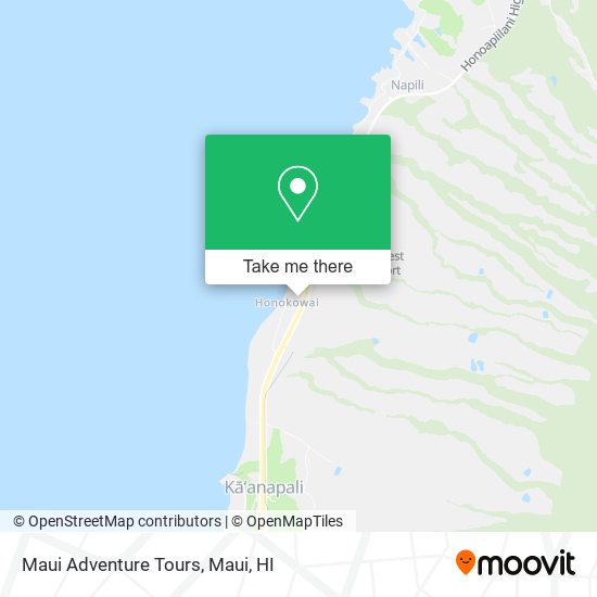 Maui Adventure Tours map