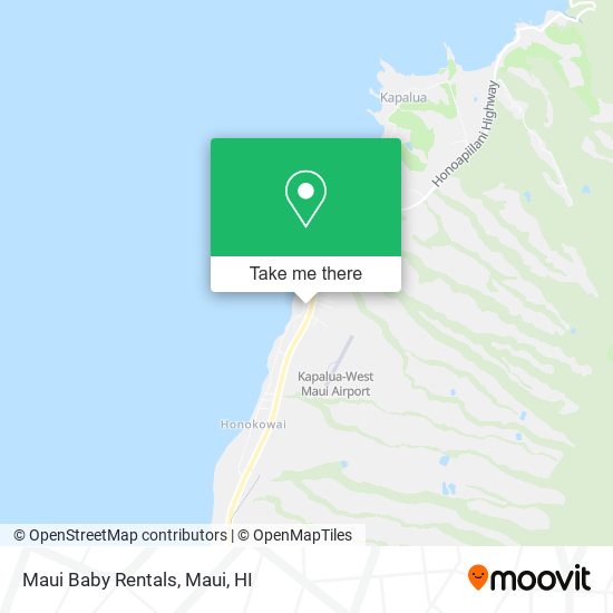 Mapa de Maui Baby Rentals