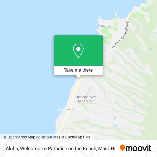 Aloha, Welcome To Paradise on the Beach map