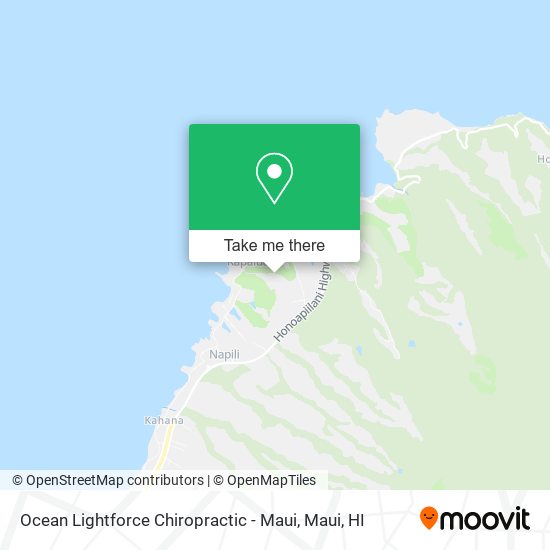 Ocean Lightforce Chiropractic - Maui map