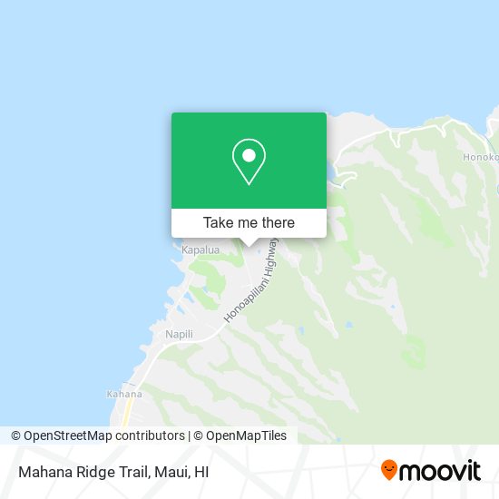 Mahana Ridge Trail map