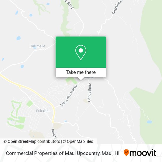 Commercial Properties of Maul Upcountry map