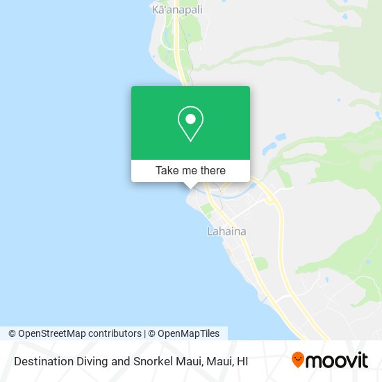 Destination Diving and Snorkel Maui map