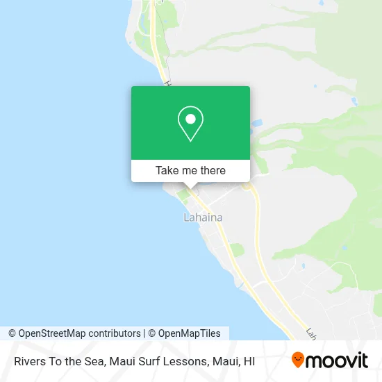 Rivers To the Sea, Maui Surf Lessons map