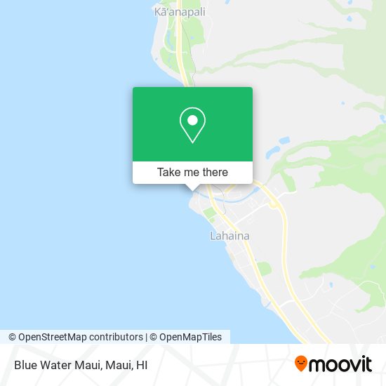 Blue Water Maui map