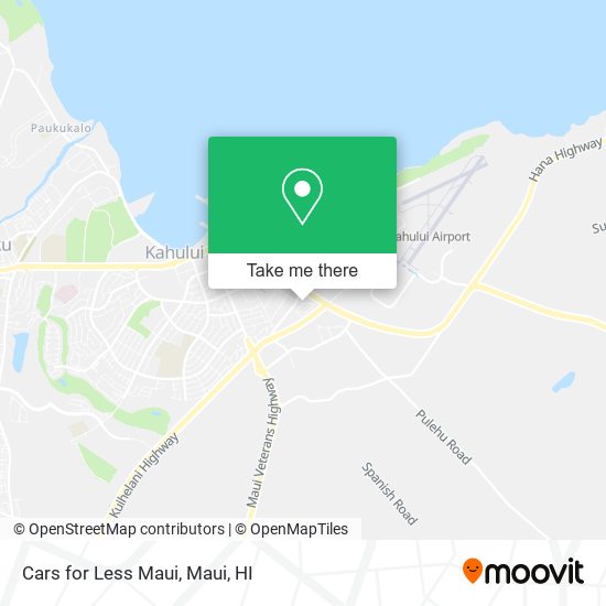 Cars for Less Maui map