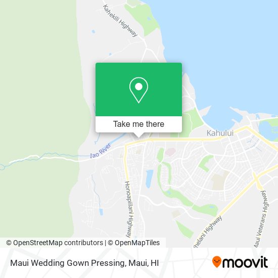 Maui Wedding Gown Pressing map