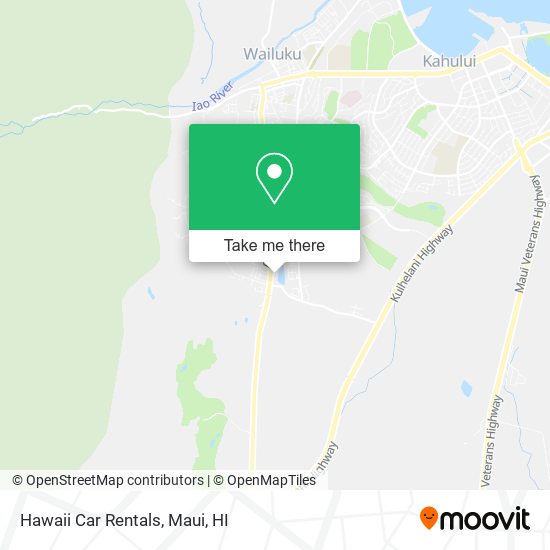 Mapa de Hawaii Car Rentals