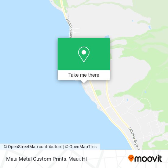 Maui Metal Custom Prints map