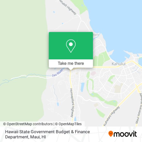 Mapa de Hawaii State Government Budget & Finance Department