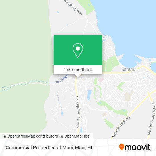 Commercial Properties of Maui map