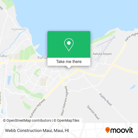 Webb Construction Maui map