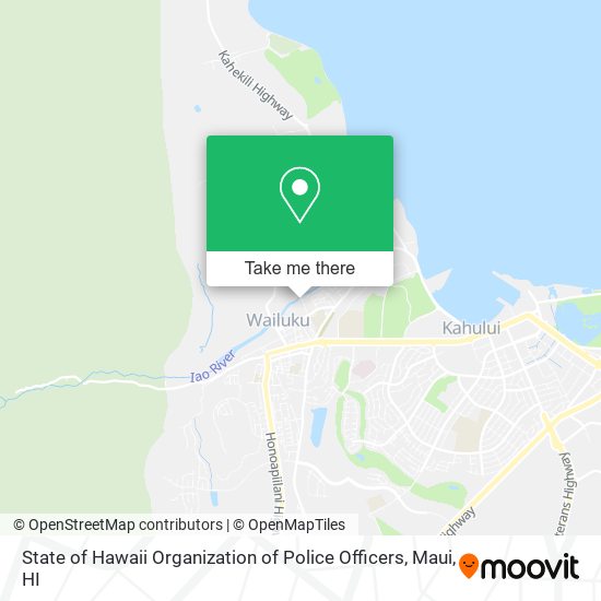State of Hawaii Organization of Police Officers map