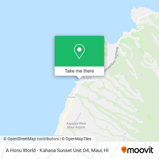 A Honu World - Kahana Sunset Unit D4 map