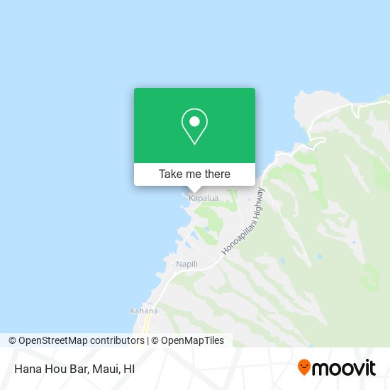 Hana Hou Bar map