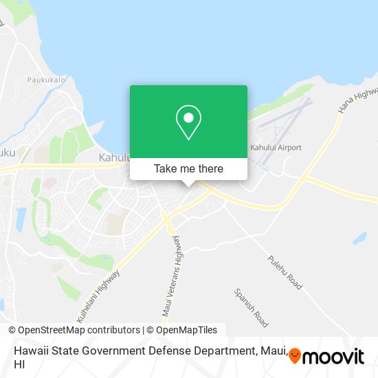 Hawaii State Government Defense Department map
